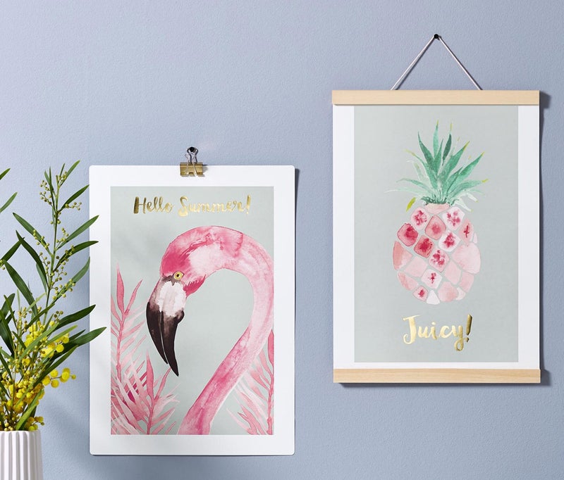 Tchibo Posters Set of 2, Pink - Image 1